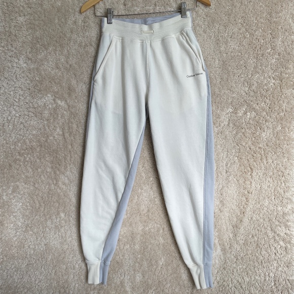Outdoor Voices Jogger Womens XS Soft Cotton Two Toned Dove/Bone Activewear Pants - Picture 1 of 10